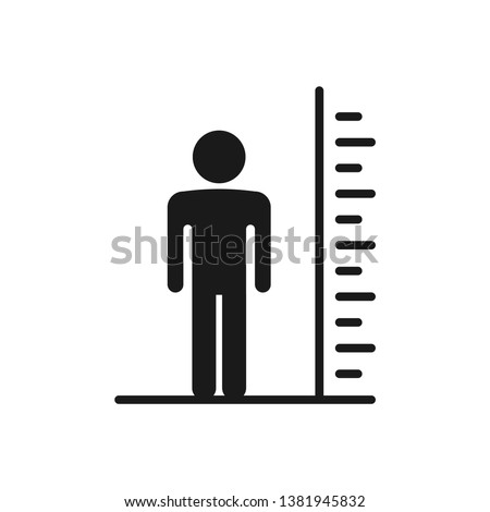 Man tall scale icon Vector. Tall person icon. Height symbol illustration