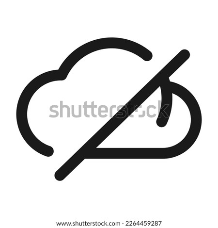 Cloud error or Cancel or disconnect connection icon. Cloud computing access denied vector illustration