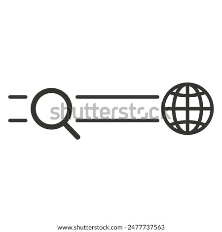 Magnifying glass search button icon. Search bar vector illustration