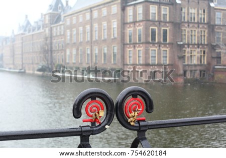 Image, Stock Photo love palaces Metal Lock