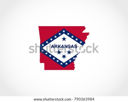 Arkansas Flag Map