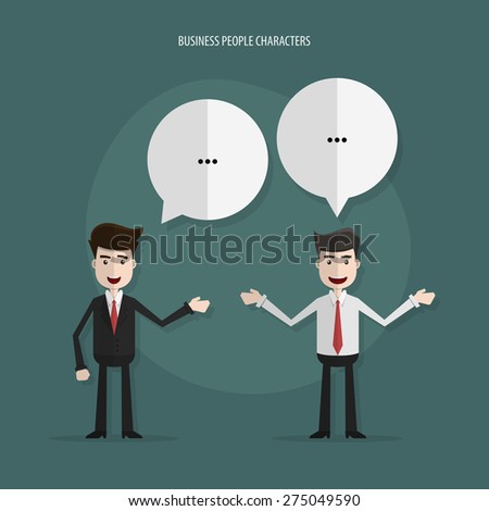 Businessman in conversation,Business people meeting,Vector EPS10.