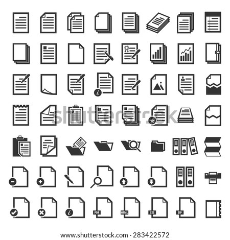 Paper icon,Document icon,Vector EPS10