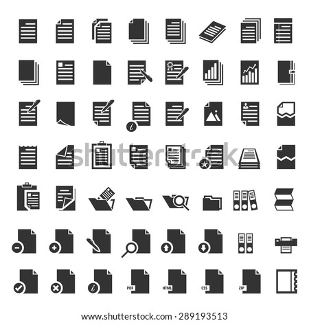 Paper icon, document icon,Vector EPS10