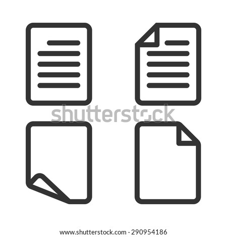 Paper icon,Document icon,Vector EPS10.