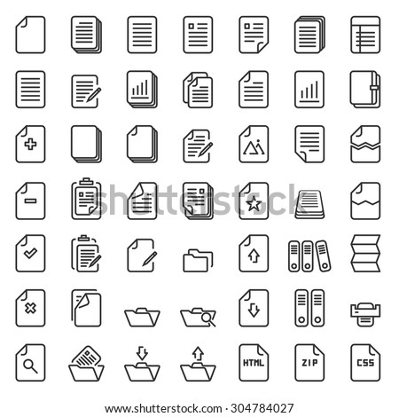 Paper icon, Document icon, Vector EPS10
