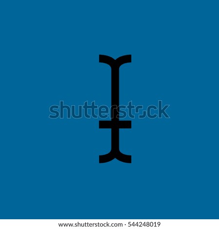 text symbol icon flat disign