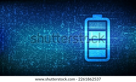 Battery icon made with electricity signs. Charging point station. Rechargeable accumulator. Battery power supply background. Energy Efficiency. Vector illustration.