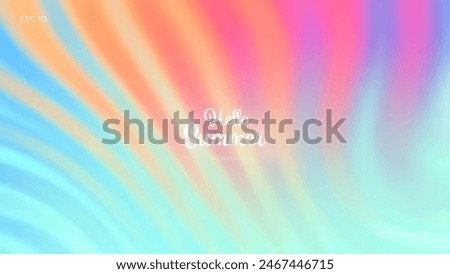 Summer gradient background. Bright colorful summer colors. Sunset and sunrise sky colors. Blue, purple, orange, pink, yellow. Great for covers, branding, poster, banner. Vector illustration.