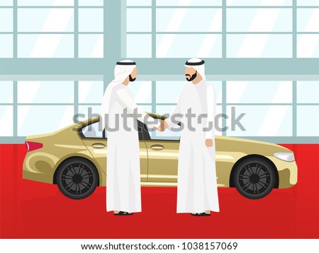 Successful purchase of a gold car by an Arab man