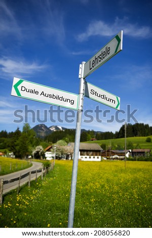 training paths written in German Language