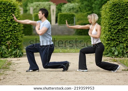 Couple in yoga
