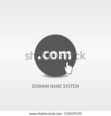 Domain name services web logo and icon, concept elements design for business, marketing, web, mobile app. Creative idea  development vector illustration.