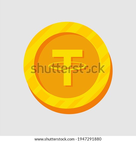 Usdt Flat Icon Vector Illustration