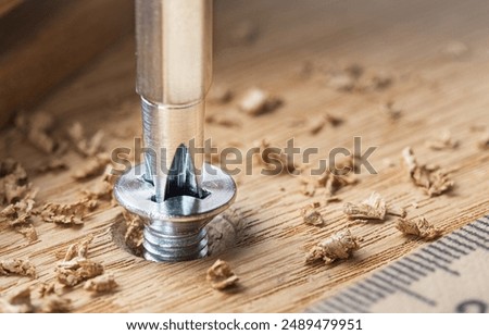 Similar – Image, Stock Photo Working with wood at home