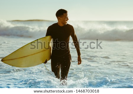 Similar – Image, Stock Photo #AS# Surfer after surfing