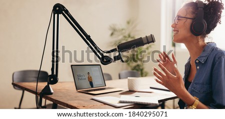 Similar – Image, Stock Photo Home podcasting