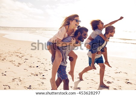 Similar – Image, Stock Photo Hipster couple in love standing in field