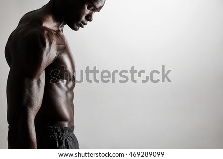 Similar – Image, Stock Photo Crop contemplative ethnic model with brown hair and manicure