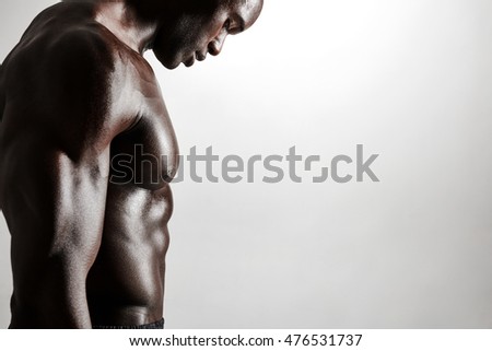 Similar – Image, Stock Photo Crop contemplative ethnic model with brown hair and manicure