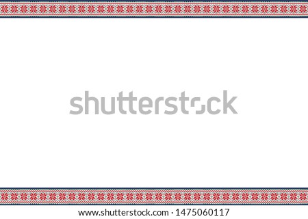 Christmas image nordic pattern flem, background illustration.Tricolor color.