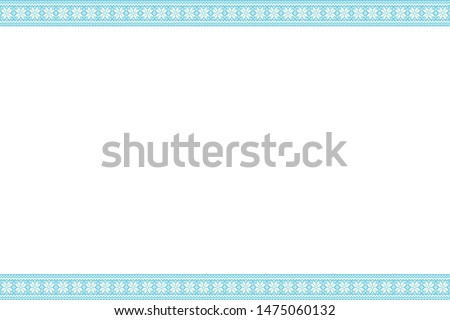 Christmas image nordic pattern flem, background illustration.light blue.