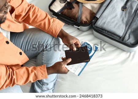 Similar – Image, Stock Photo Unrecognizable man resting at poolside