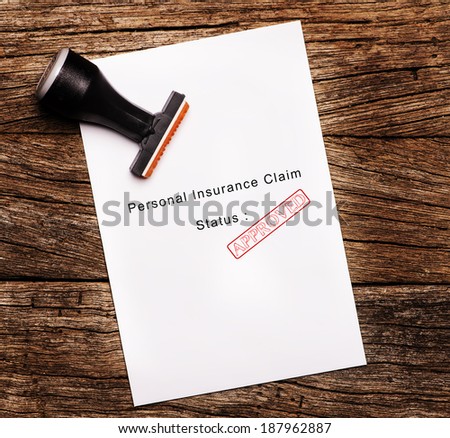 Approved Persoanl Insurance Claim application