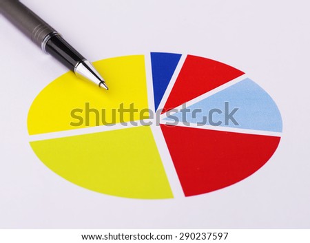 business financial chart analysis with pen