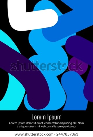 Abstract Minimal Vector Background in Trendy Memphis Style. Colorful Graphic Print with Dynamic Lines and Geometric Shapes. Set of Vivid Hipster Poster Design for Landing Page, Cover, Brochure. 