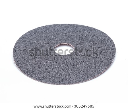 Abrasive wheel isolated on white background