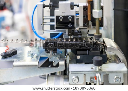 automatic and continuously electric terminal crimping machine for wiring electrical and electronic industrial Photo stock © 