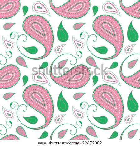 Pink green paisley curtains in Curtains &amp; Drapes - Compare Prices