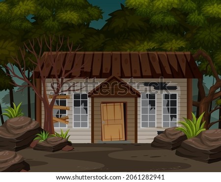 Similar – Image, Stock Photo haunted house Facade