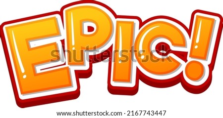 Epic word expression icon illustration