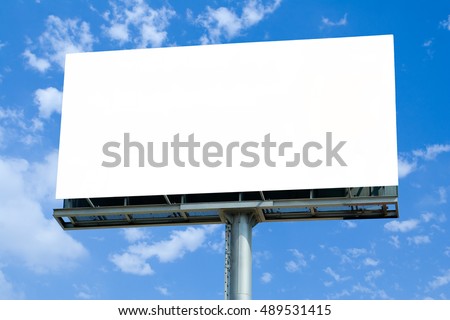 Hoarding Mock Up template blue sky Stock foto © 