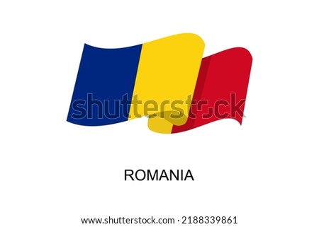 Romania flag vector. Romanian flag on white background. Vector illustration eps10