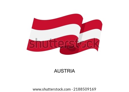 Austria flag vector. Austrian flag on white background. Vector illustration eps10