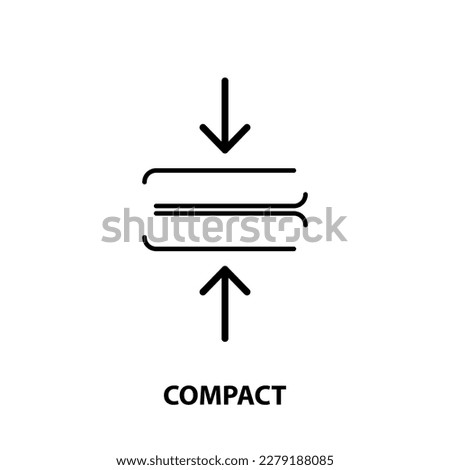 Compact icon. Closely and neatly packed, dense icon in linear style. Vector illustration