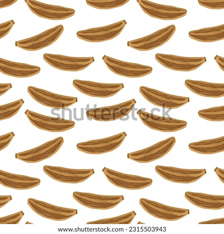 Seamless pattern with Cumin seeds on white background. Endless texture with aromatic seasoning ingredient Cummin or Cummins. Vector illustration