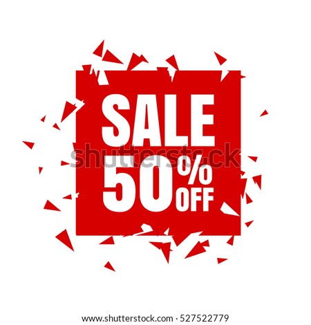 Abstract Sale banner. Sale 50% off. Vector illustration on a white background.