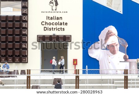 MILAN, ITALY-MAY 04, 2015: italian chocolate pavillion at the EXPO 2015, in Milan.