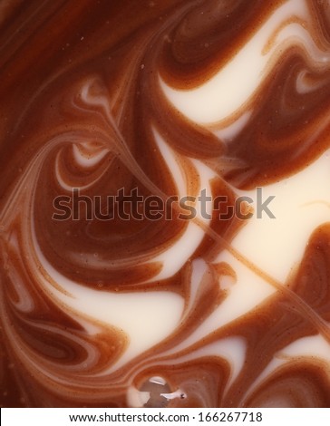 Twisted chocolate cream texture.