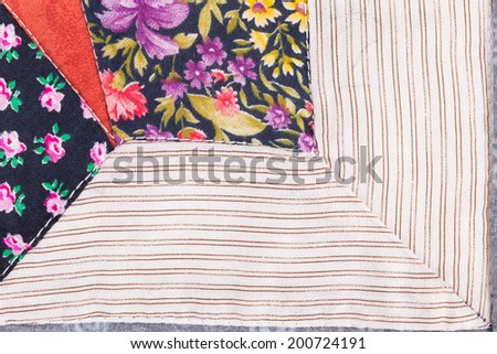 beautiful handmade quilts. Isolated on a white background.