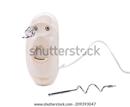 Kitchen hand mixer. Isolated on a white background.
