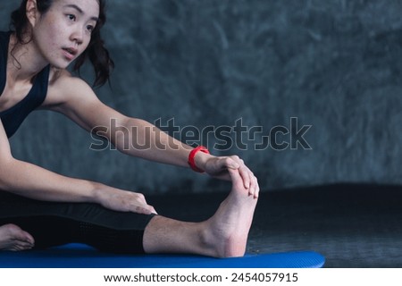 Similar – Image, Stock Photo Crop contemplative ethnic model with brown hair and manicure