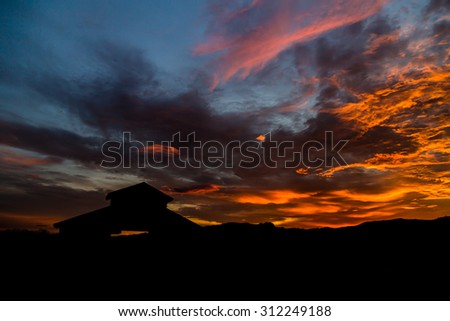 house Silhouette background