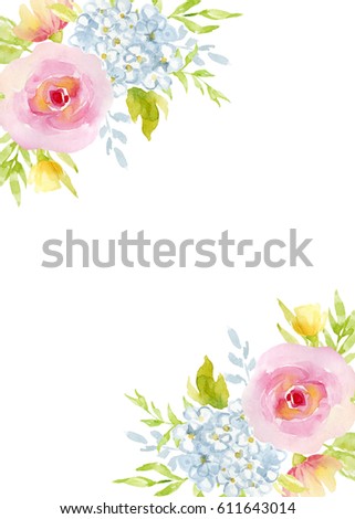 colorful frame border design beautiful painted watercolor composition of flowers in pastel colors frame border background greeting frame colorful frame border design beautiful painted watercolor composition of flowers in pastel colors frame border background greeting frame