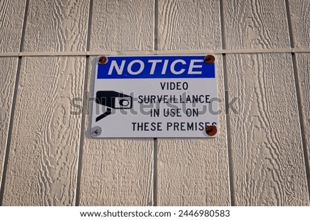 Similar – Image, Stock Photo Video surveillance sign