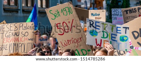 Image, Stock Photo Fridays for future demo